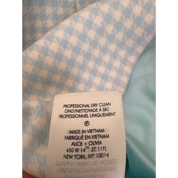 Alice + Olivia Relaxed Fit Justin Gingham Double-Breasted  Blazer, US 10 - Picture 6 of 9